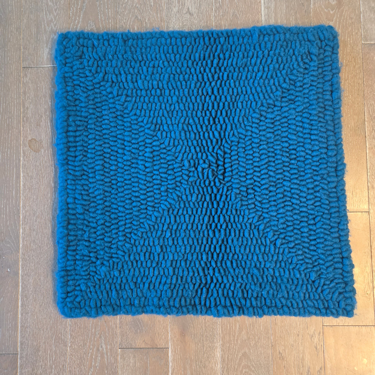 Pulled Wool Saddle Pad, 28x28, Blue Corriedale Wool