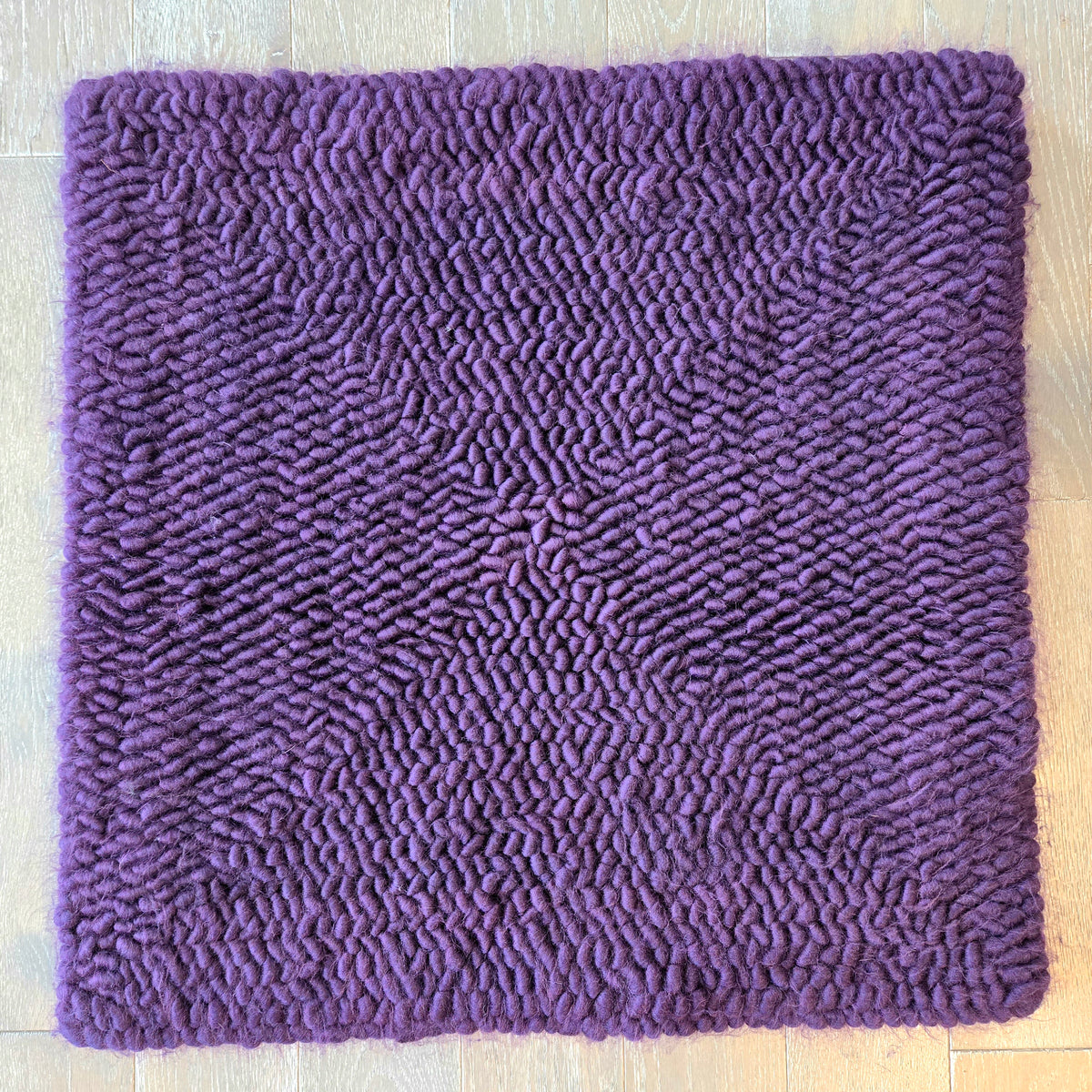 Pulled Wool Saddle Pad, 29"x29", Dark Purple Shetland Wool