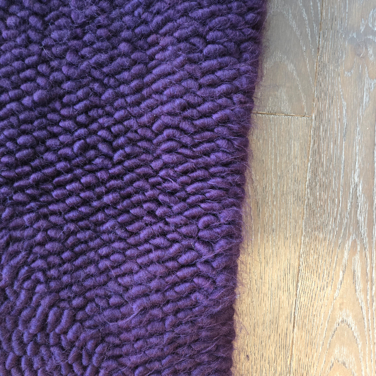Pulled Wool Saddle Pad, 29"x29", Dark Purple Shetland Wool