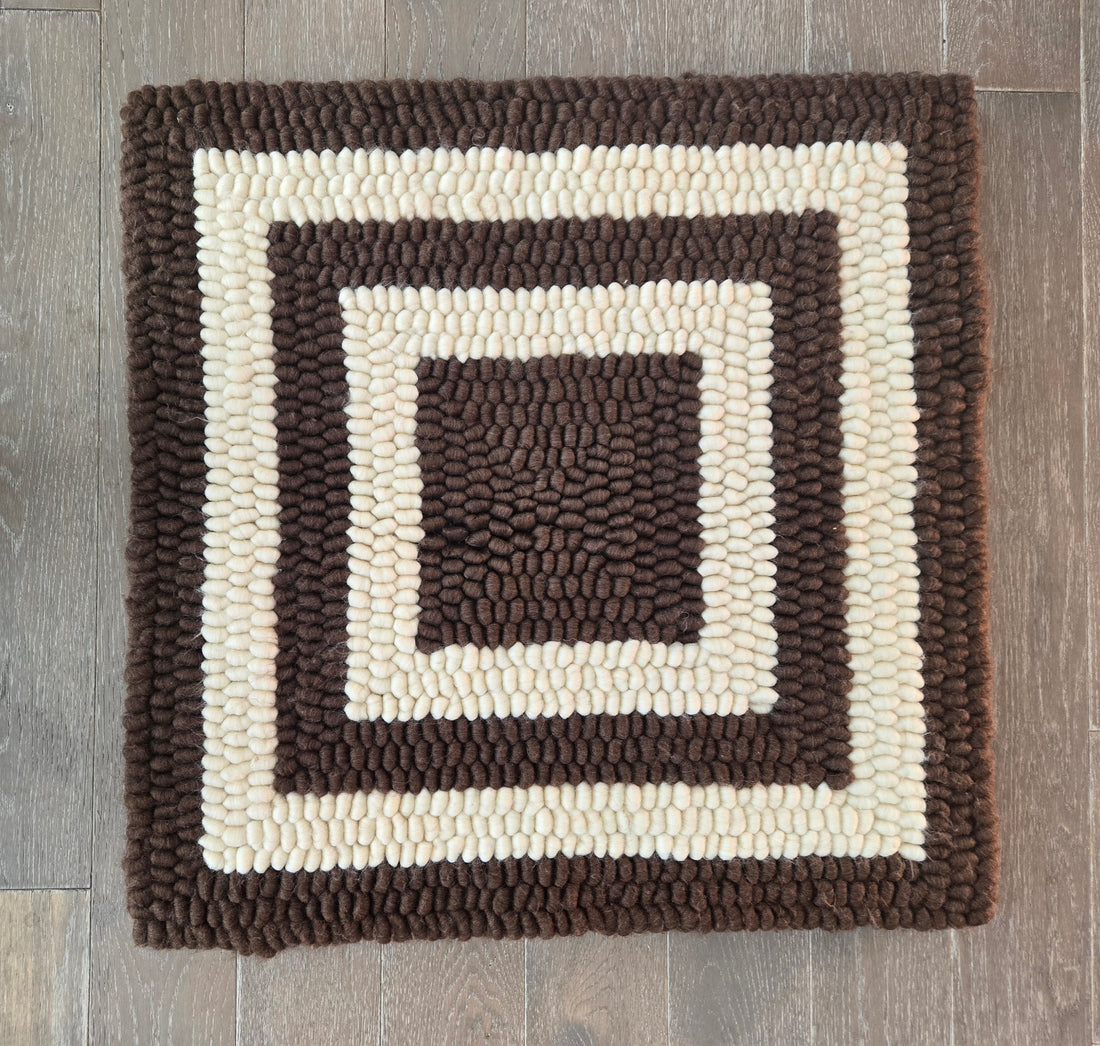Custom neutral colored pulled wool saddle pad