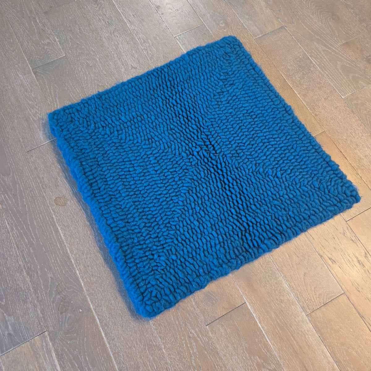 Pulled Wool Saddle Pad, 28x28, Blue Corriedale Wool