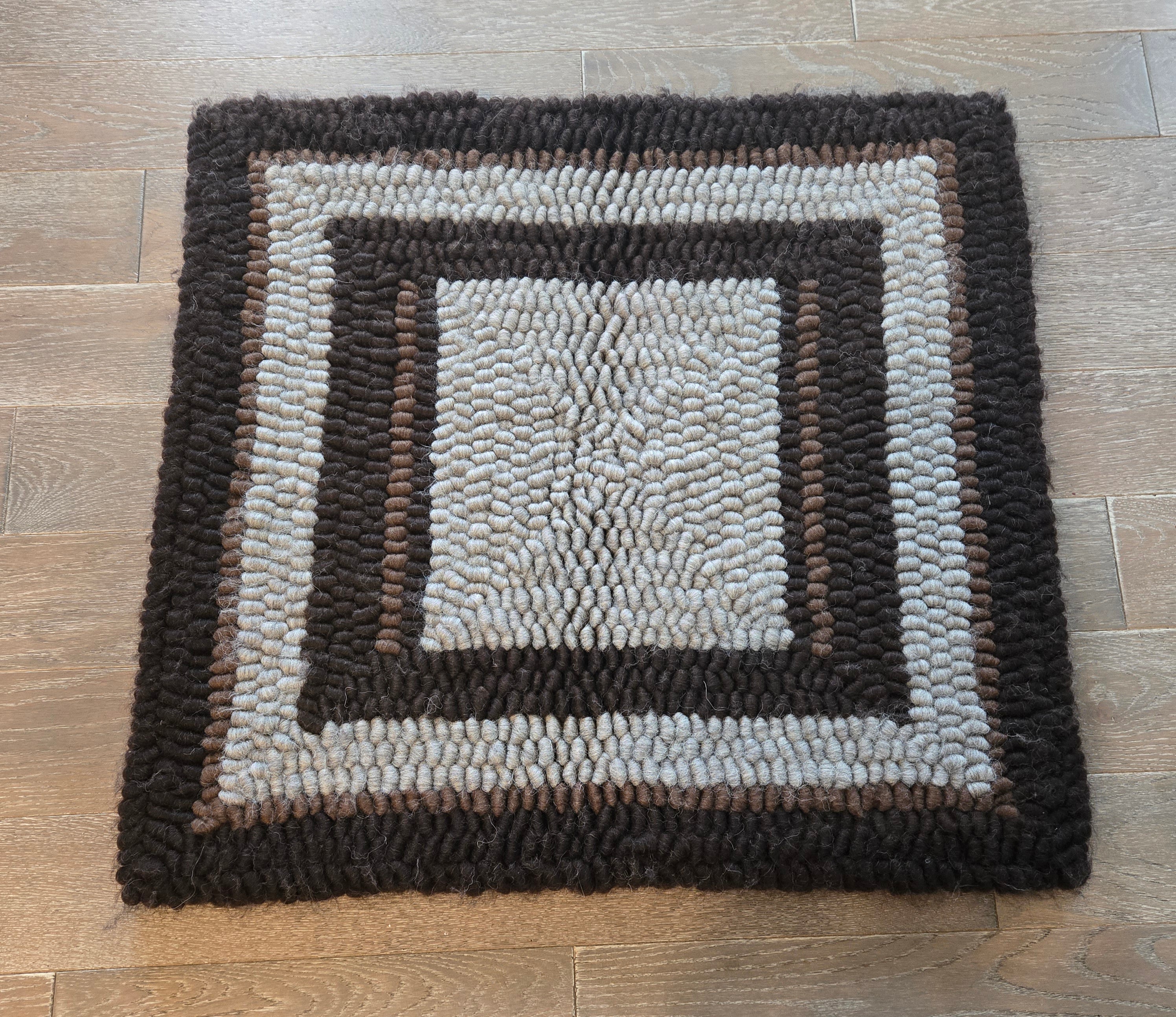 Brown and Grey Pulled Wool Saddle Pad, 30x32, Jacob Wool