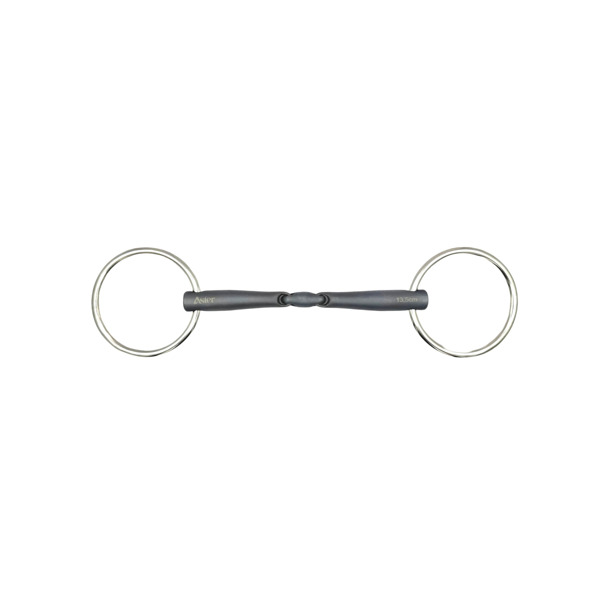 Grey titanium loose ring snaffle bit
