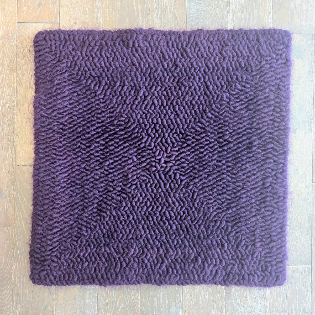 Pulled Wool Saddle Pad, 29"x29", Dark Purple Shetland Wool
